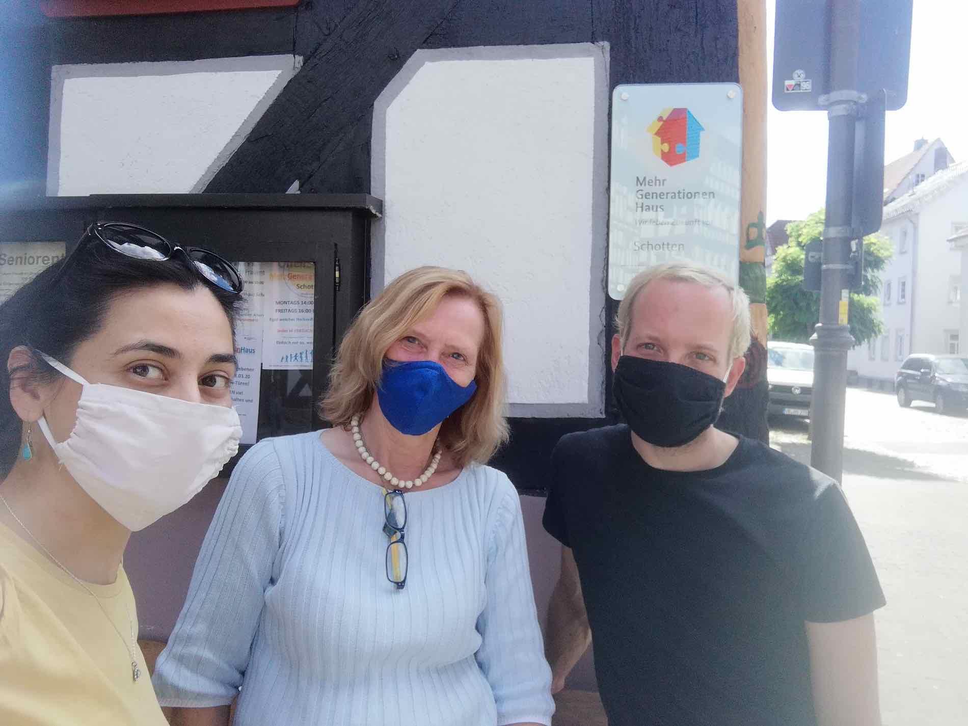 A selfie with Gudrun Haas from the multi-generation house.